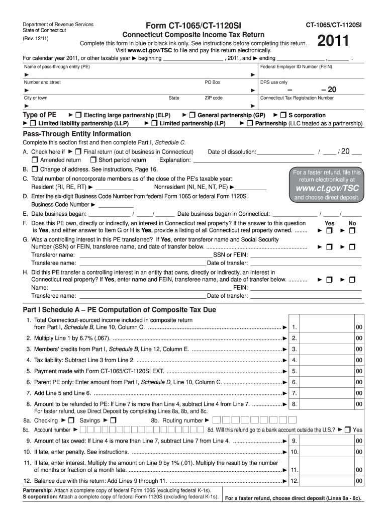  Form Ct 1065ct 1120si 2019