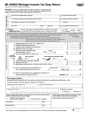 Mi 1040ez  Form