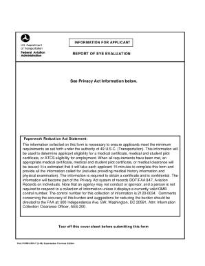 FAA Form 8500 7 EAA Members Only