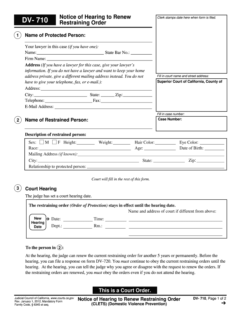  Dv 710 Form 2012