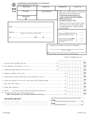 Bus 416 Form