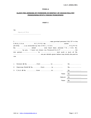 Iaf Cda 651 Form