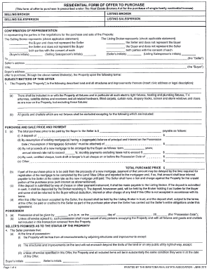 Offer to Purchase Letter  Form