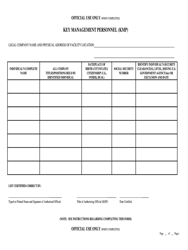 Kmp Form