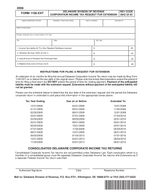 Form 1100 Ext 2008-2024