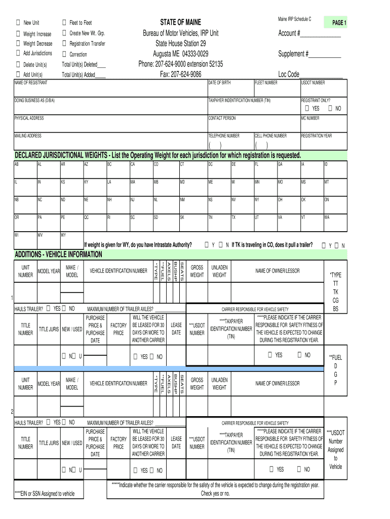 Irp Schedule C  Form