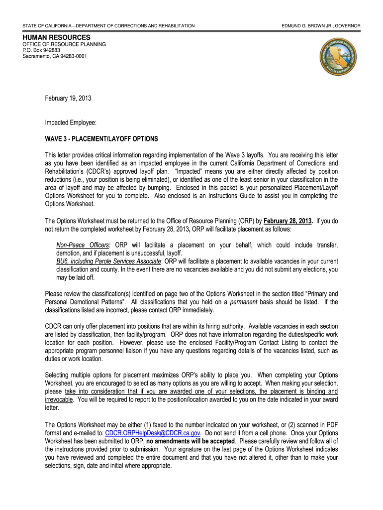 Cdcr Memorandum Template  Form