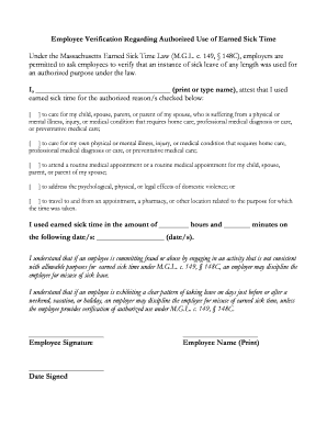 Mass Earned Sick Time  Form