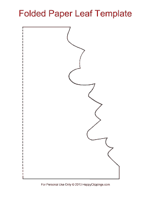 Folded Paper Leaf Template  Form