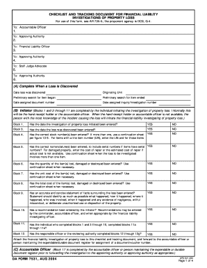 Army Document Number  Form