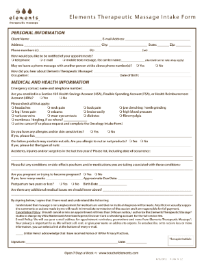 Amta Intake Form