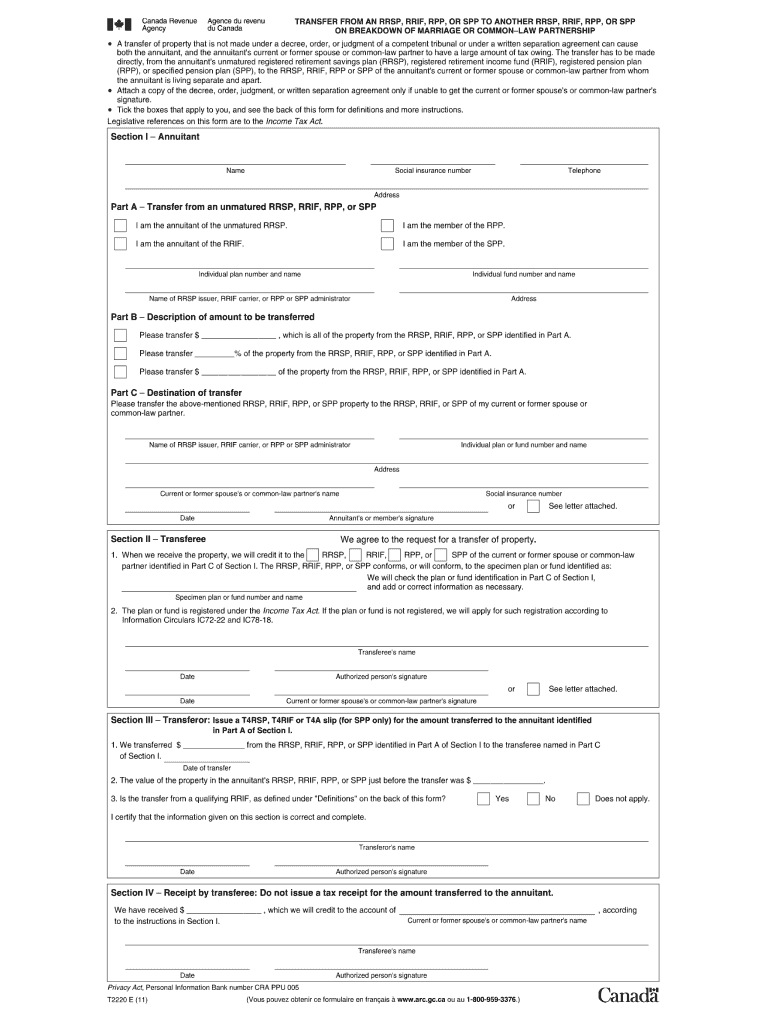  T2220 Fillable Form 2019-2024