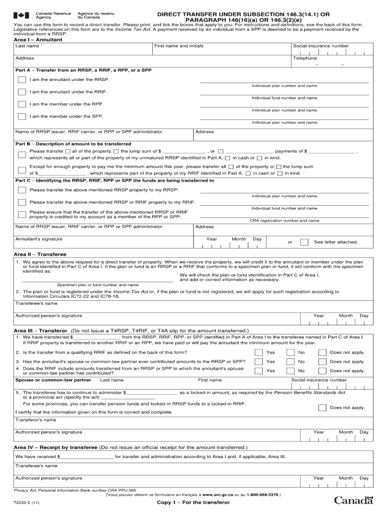 T2033 Fillable PDF  Form