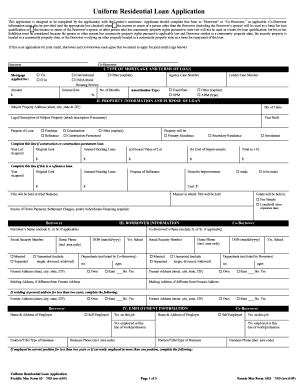 New 1003 Loan Application PDF  Form