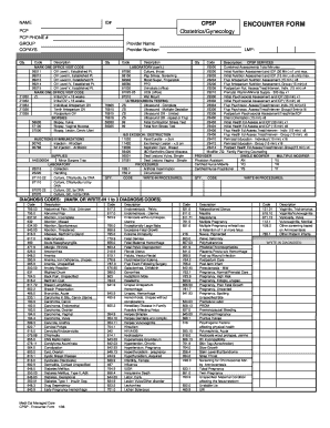 Cpsp Encounter Form 198