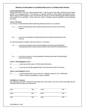Nyc Lead Paint Disclosure Form