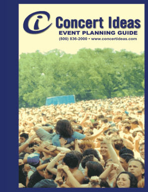 Concert Ideas Event Planning Guide  Form