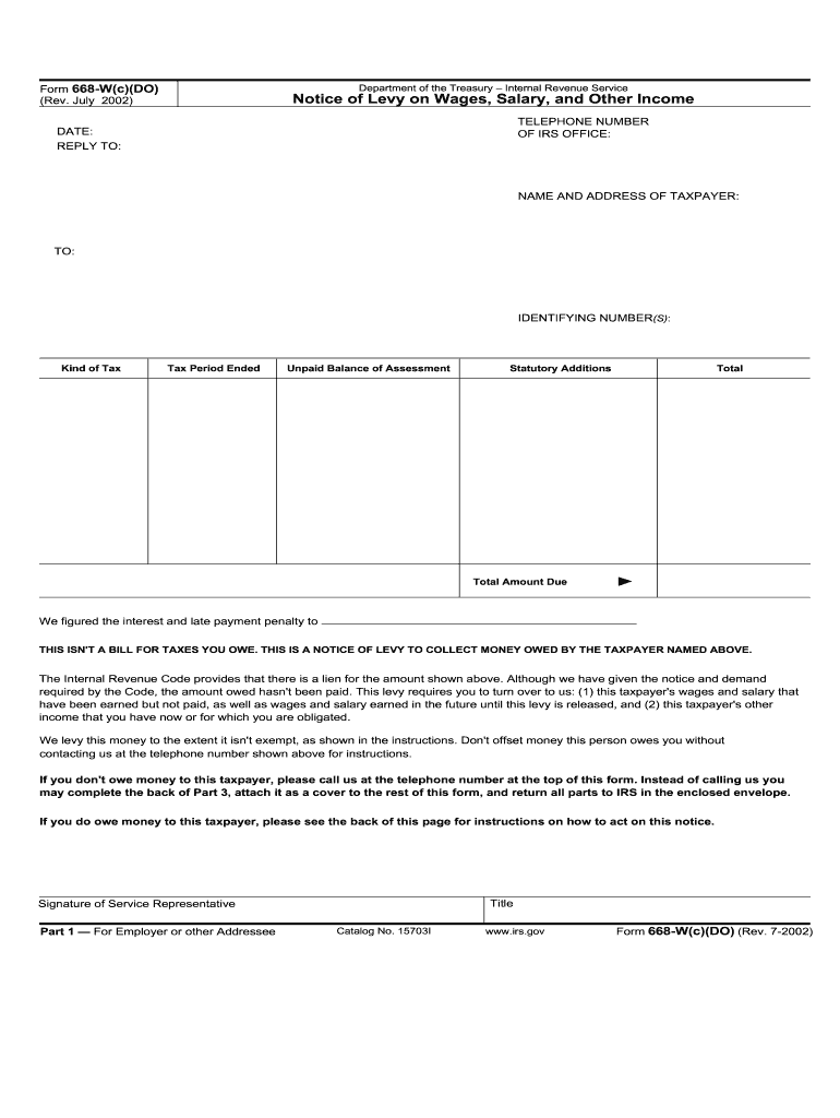  Form 668 W 2002-2024