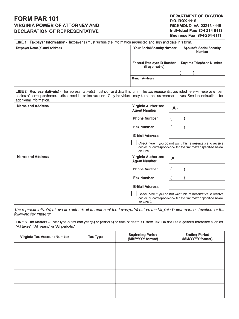 Par 101  Form