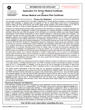 Faa Medical Form 8500 8 PDF
