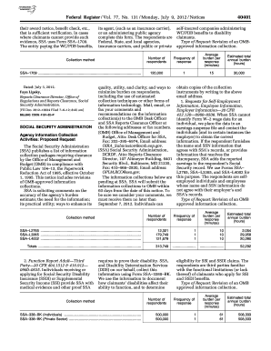 Form 1709 Ssa