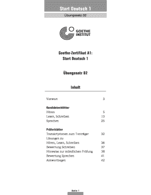 Modellsatz A1  Form