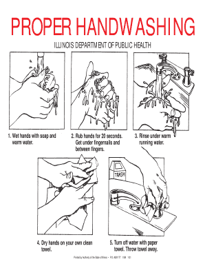 Proper Handwashing Illinois Department of Public Health  Form