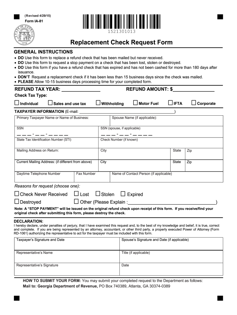  Ga 81 Form PDF 2015-2024