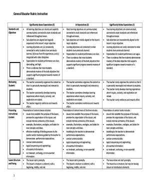 Team Rubric  Form