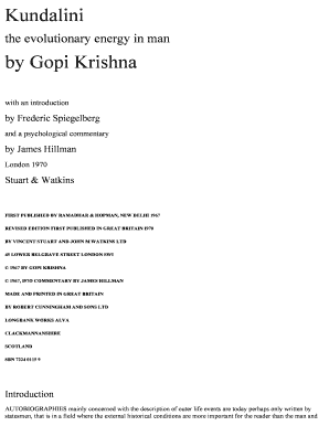 Kundalini the Evolutionary Energy in Man PDF  Form