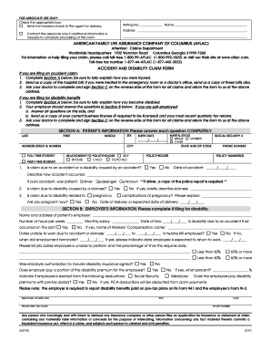 Aflac Dental Form