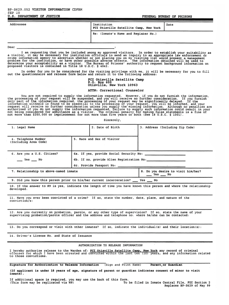 Bp S629 052  Form