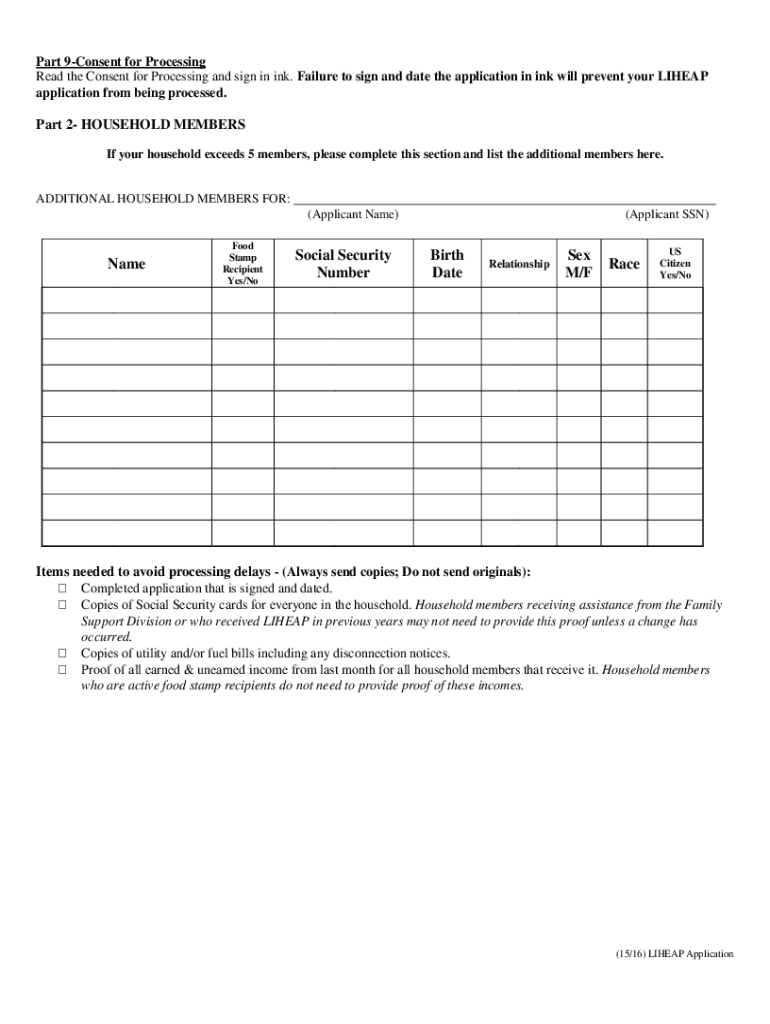 Liheap Missouri Online Application  Form