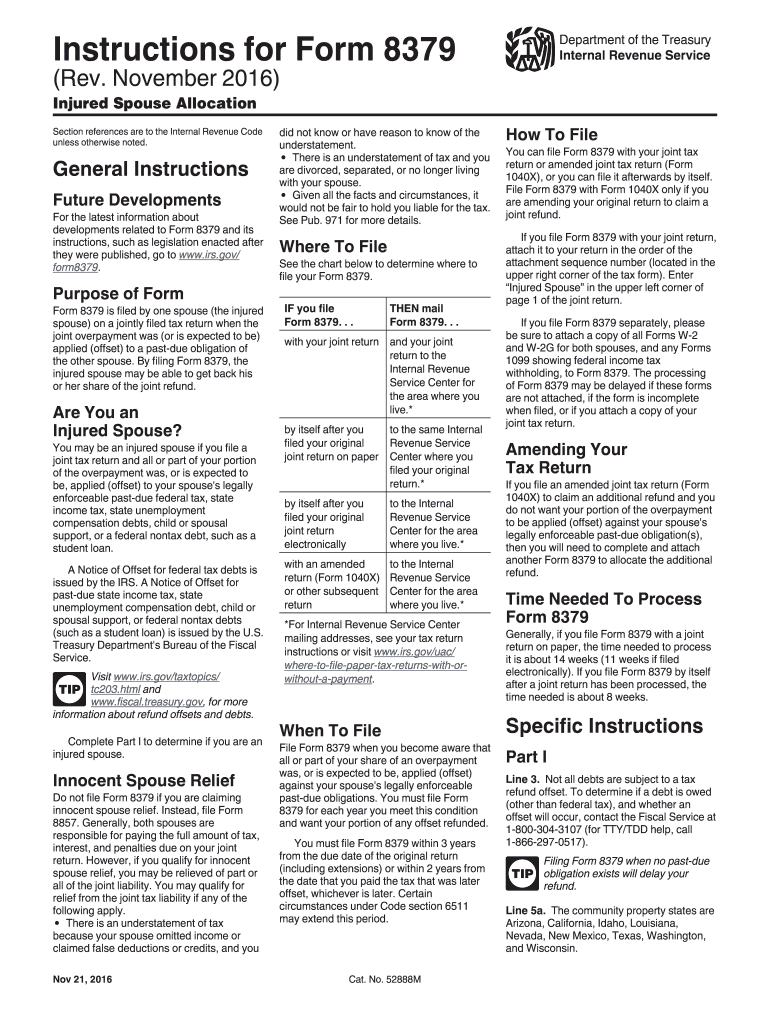  Irs 8379 Instructions  Form 2015