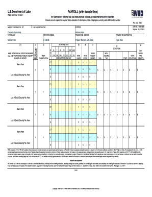 Federal WH 347 348 Payroll 12 08v X1 31 15 DOUBLETIME BLANK by FIW 4 1 11xls  Form