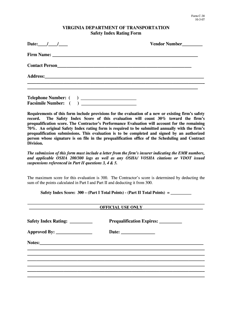 Va C 38  Form