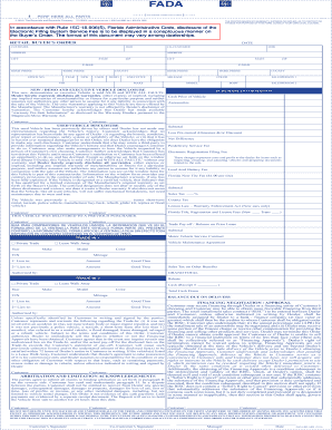 Buyers Order Florida  Form