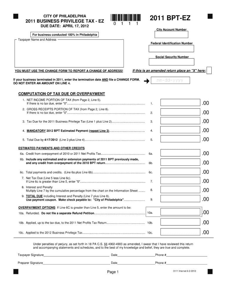  Bpt Ez Pa 2011-2024