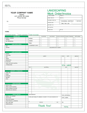 Landscaping Invoice Template Fill Out And Sign Printable Pdf Template Signnow