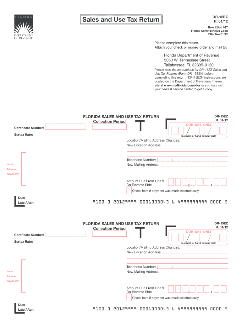 Florida Sales Tax Form