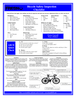Bike Inspection Checklist  Form