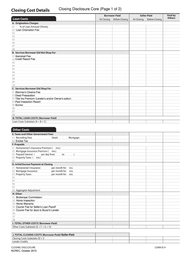 Closing Form