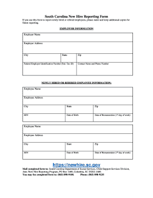 Sc New Hire Forms