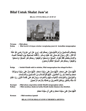 Bilal Jumat PDF  Form