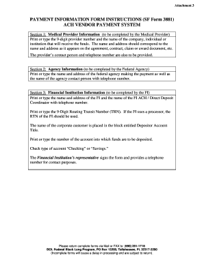 Form Sf 3881 Medical