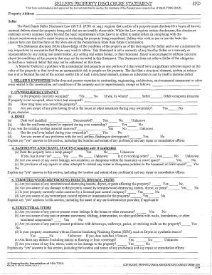Property Disclosure Statement Form
