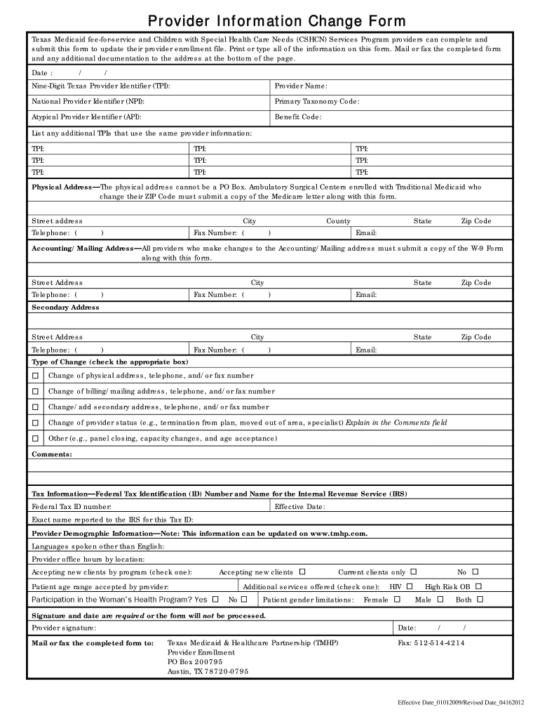 Get and Sign Tmhp 2012 Form