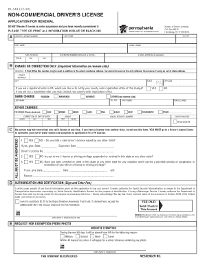 Pa License Renewal  Form