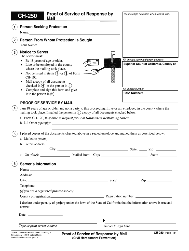 Ch 250  Form