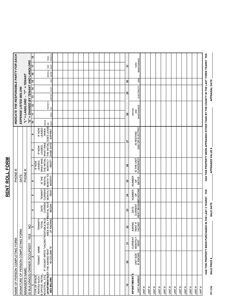  Printable Rental Income and Expense Worksheet 1996-2024